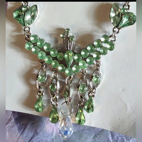 Peridot Crystal Necklace Set Of 2 - Picture 6 of 13